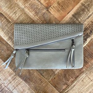 Vici Collection studded clutch + removable strap